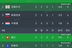 2017年欧洲杯成绩表 - 球队对阵分类下的文章配图