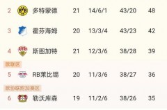 德甲积分排行 - 全球赛事分类下的文章配图