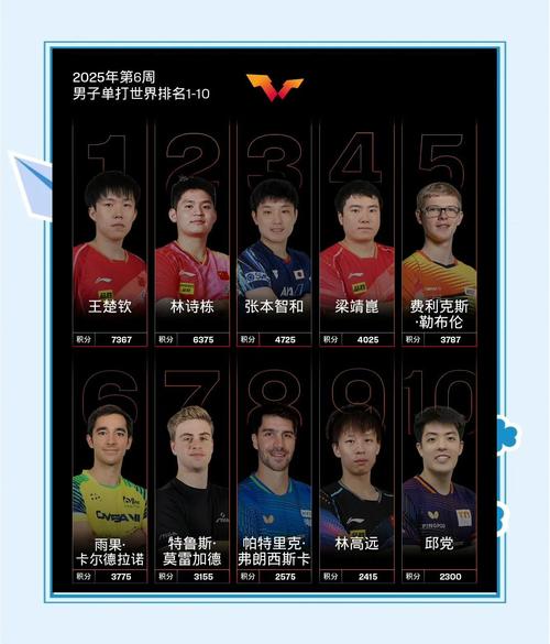 ...最著名的男子乒乓球运动员排行榜