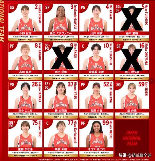 女子篮球队员介绍