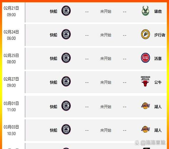 爵士比赛赛程