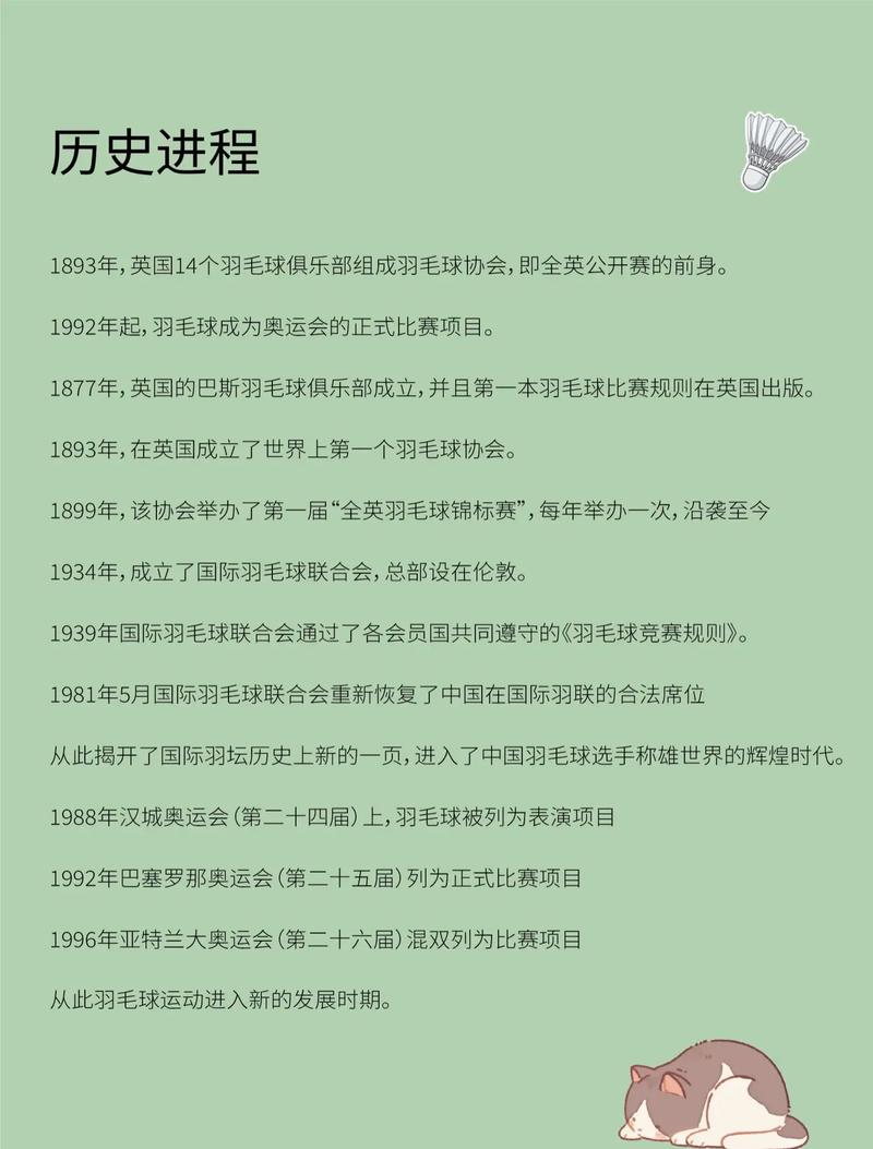 羽毛球运动竞赛规则的起源与演变