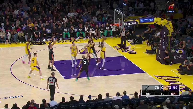 湖人vs马刺2021.1.2